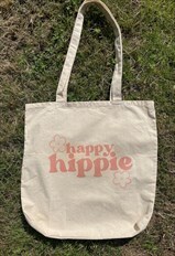 'Happy hippie' printed tote 
