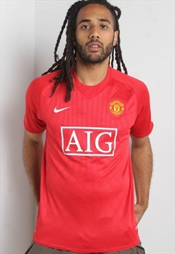 Vintage Manchester United 2007 Home Nike Shirt Ronaldo Red