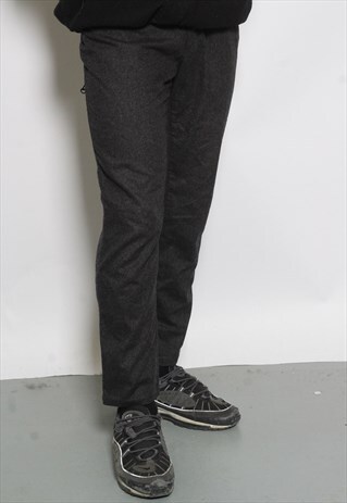 VINTAGE FENDI WOOL TROUSERS GREY