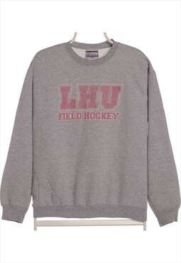 Hanes 90's College Sweatshirt Large Grey