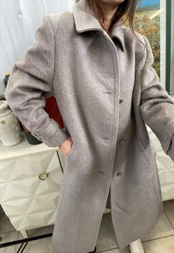 Vintage 60s Mod classy oversized grey coat