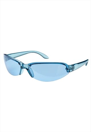 Visor Sunglasses in Blue frame with Blue lens