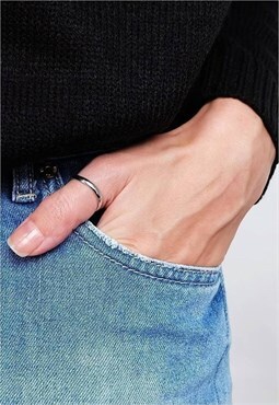 Chic Thumb Ring Women Sterling Silver Ring