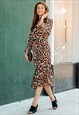 LEOPARD LONGLINE SHIRT DRESS