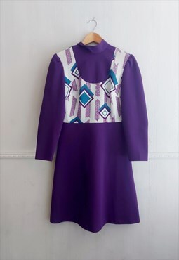 Vintage 1970s Purple Dress