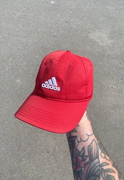 Vintage 90s adidas Red Holiday Summer Hat Cap