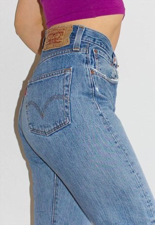 VINTAGE 90'S DISTRESSED 501 STONEWASH JEANS