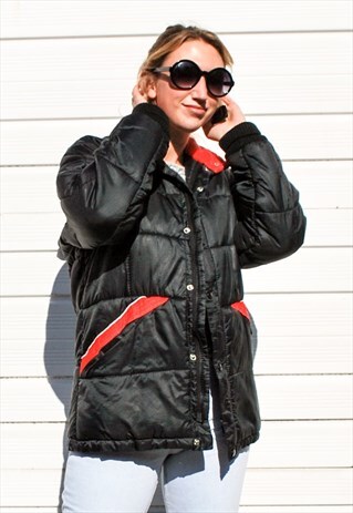 VINTAGE 90S BLACK PUFFA JACKET