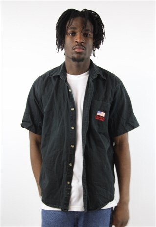 VINTAGE CHAPS BLACK DENIM SHIRT