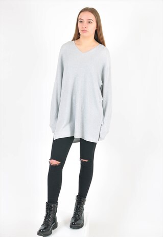 VINTAGE MAXI JUMPER IN SILVER
