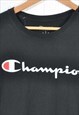 VINTAGE CHAMPION SPELL OUT T-SHIRT CREW NECK BLACK LARGE