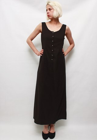 VINTAGE 80'S BEAUTIFUL ELEGANT CLASSIC BLACK DRESS