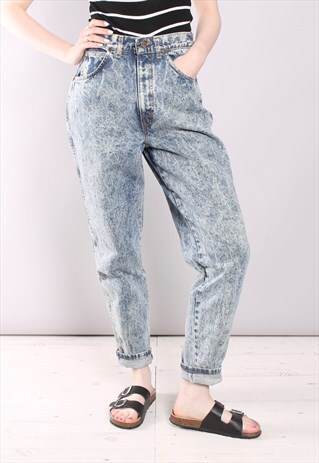 VINTAGE 80S ACID RUST WASH MOM JEANS