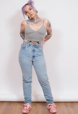 LEVI 512 HIGH WAISTED DENIM JEANS