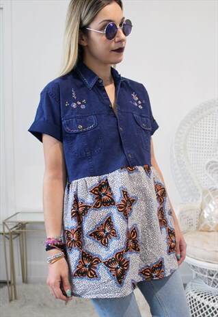 VINTAGE JEANS DENIM PRINTED WAX