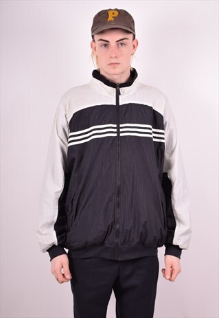 ADIDAS MENS VINTAGE REVERSIBLE JACKET XL BLACK 90S