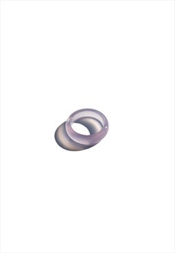 Mist purple jade stone ring
