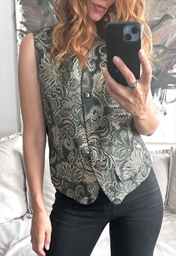 Retro Paisley Boho Chic Vest - Large 