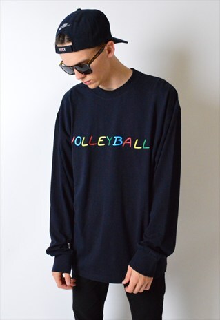HUMMEL VINTAGE 90S BLACK VOLLEYBALL LONG SLEEVE TOP