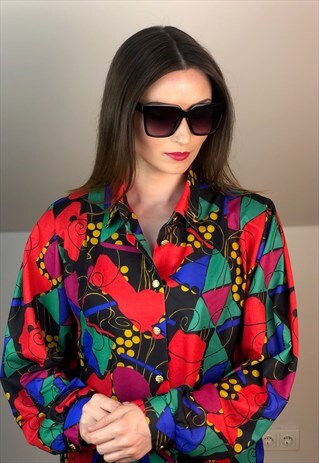 SPAIN RED PICASSO 90S BLACK 90S SHIRT EUROPE BLOUSE