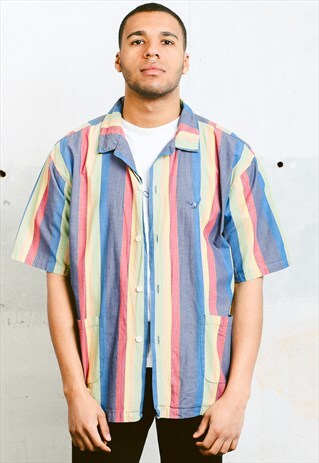 VINTAGE STRIPE PATTERN SHIRT