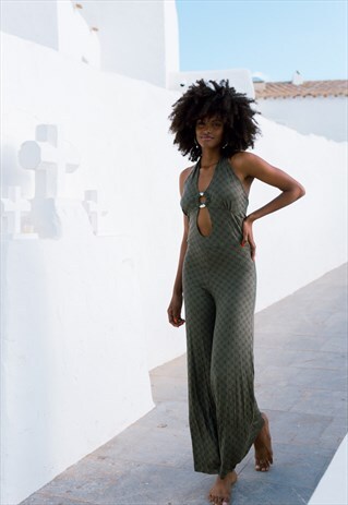 LARA LYCRA JUMPSUIT - 70S WIDE LEG