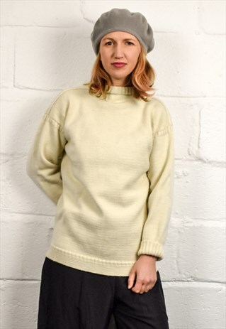 VINTAGE 90S NUDE WOOL JUMPER