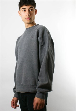 CHAMPION 1990S ROUND NECK SWEATSHIRT SWEATER GREY