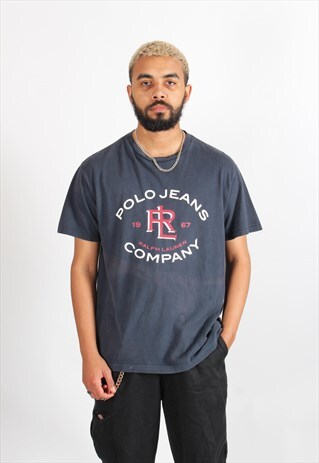 VINTAGE NAVY POLO JEANS RALPH LAUREN T-SHIRT