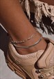 PAPER CLIP ANKLET SILVER
