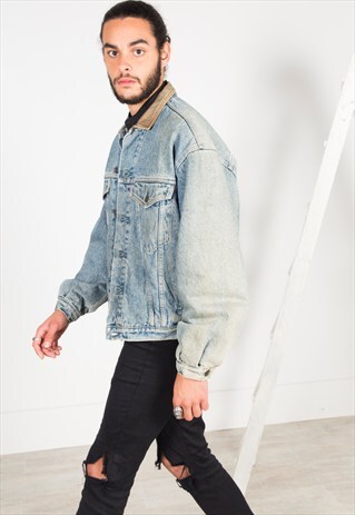 VINTAGE 80S LEVI'S WINTER BLANKET DENIM TRUCKER / S0096