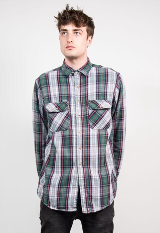 VINTAGE CARHARTT CHECK FLANNEL SHIRT