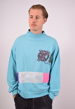 VINTAGE SWEATSHIRT JUMPER BLUE