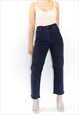 Vintage 90's Black Raw Hem Straight Leg Black Levi Jeans
