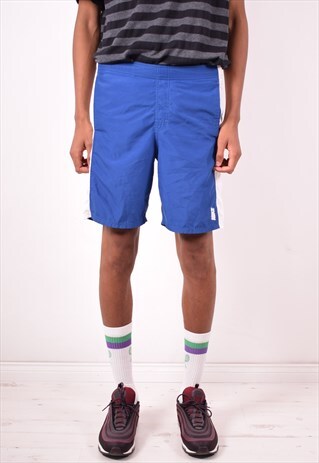 NIKE MENS VINTAGE SHORTS SMALL BLUE 90S