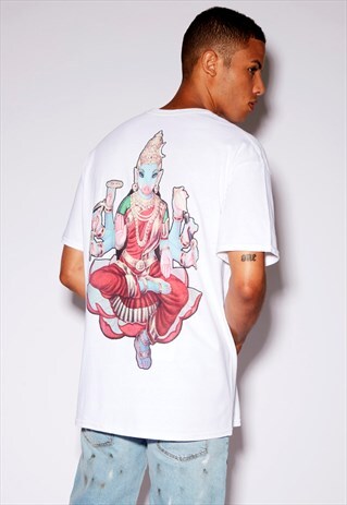 MULTI OVERSIZED WHITE TEE