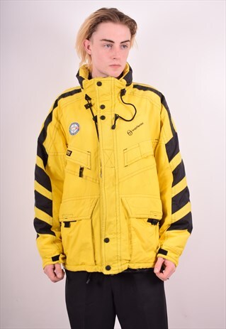 SERGIO TACCHINI MENS VINTAGE JACKET LARGE YELLOW 90S