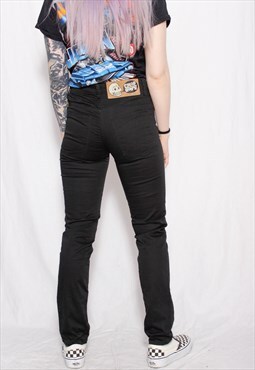 Vintage 90s Grunge Y2k Goth Cheap Monday Black Slim Jeans