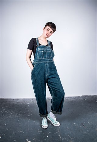 VINTAGE BLUE DENIM DUNGAREES
