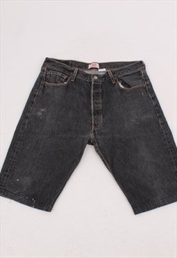 Vintage Levi's Washed Black denim shorts  