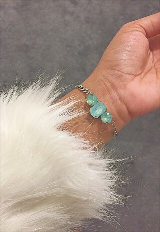 THORNE HILLS. MIXOLOGY GREEN CRYSTAL BRACELET