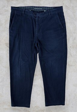 Gant USA Brushed Gab Chino Trousers Pant Navy Blue W40 L30