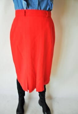 Vintage High Waist Red Skirt Skirts Plated Boho