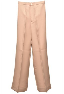 Brown Flared Trousers - W24