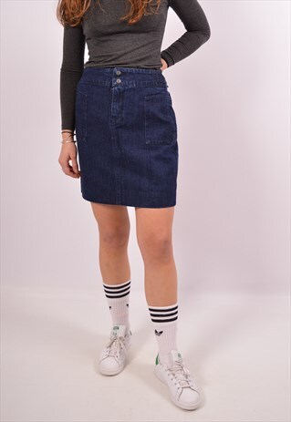 VINTAGE SERGIO TACCHINI DENIM SKIRT BLUE