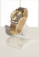 ALL GOLD WATCH WITH EXPANDER STRAP