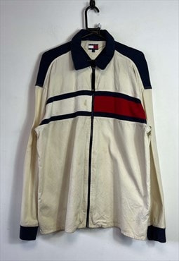 Vintage 90s Tommy Hilfiger Beige Jacket Large