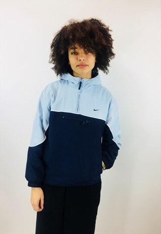 VINTAGE NIKE SPELLOUT FLEECE LINED COAT