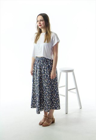 FLORAL PLEATED SKIRT / HIGH WAISTED SUMMER SKIRT