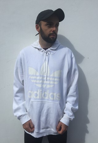 WHITE ADIDAS HOODIE